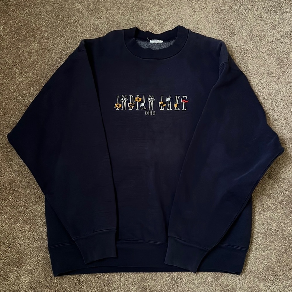 Vintage Crew Neck- Size med/Large- Indian Lake Ohio